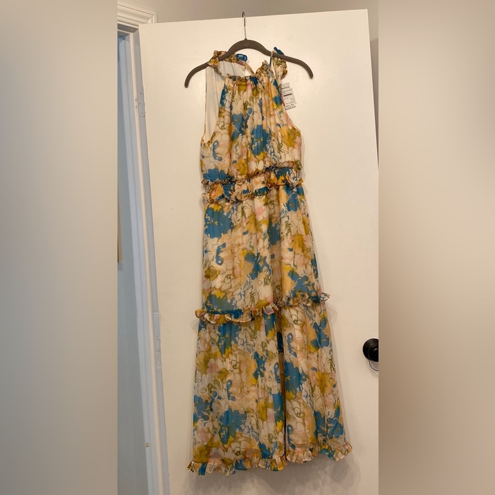 NWT Walter Baker water lily maxi dress size L
